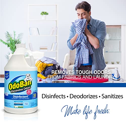 OdoBan Disinfectant Concentrate & Odor Eliminator, 1 Gallon - Fresh Linen Scent