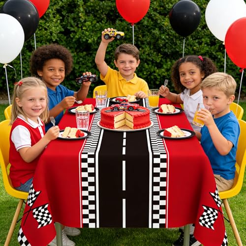 Slergut Racing Car Birthday Party Decorations - 3 Pack Tablecloths