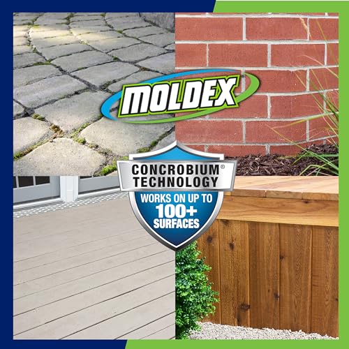 Moldex Mold & Mildew Surface Stain Cleaner with Bleach, 32 oz - Fast Acting Spray for Tile, Grout, and Outdoor Surfaces