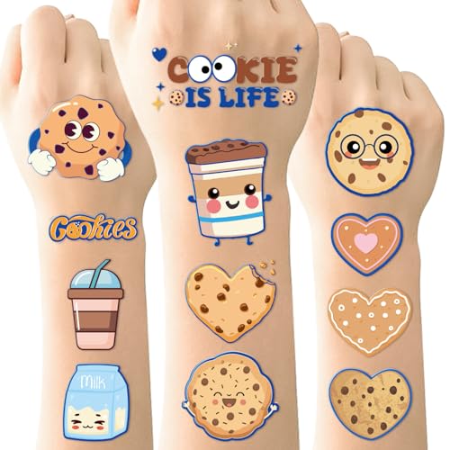 Cookie Temporary Tattoos - 280 Pcs Sweet Birthday Party Favors