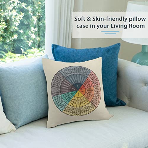 AIZAWA 18x18 Velvet Throw Pillow Cover - Emotions Design for Cozy Home Decor