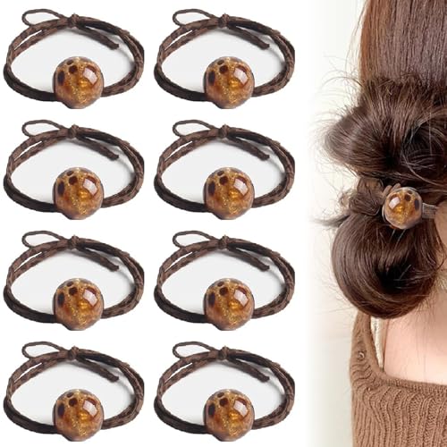 8 PCS Pearl Ponytail Holders Elastic Hair Ties for Women