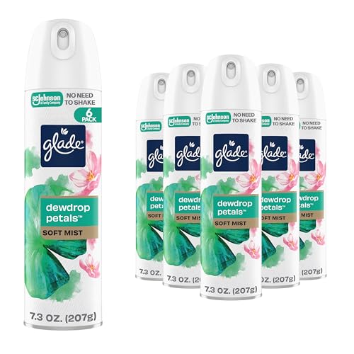 Glade Dewdrop Petals Air Freshener Spray, 7.3 Oz, Odor Fighting