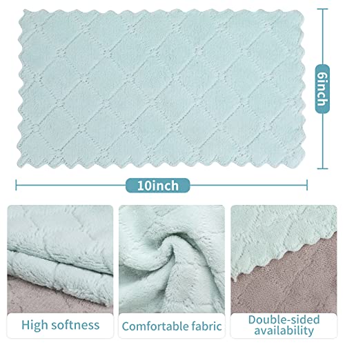 GADIEDIE 20-Pack Super Absorbent Kitchen Dish Towels - Coral Fleece