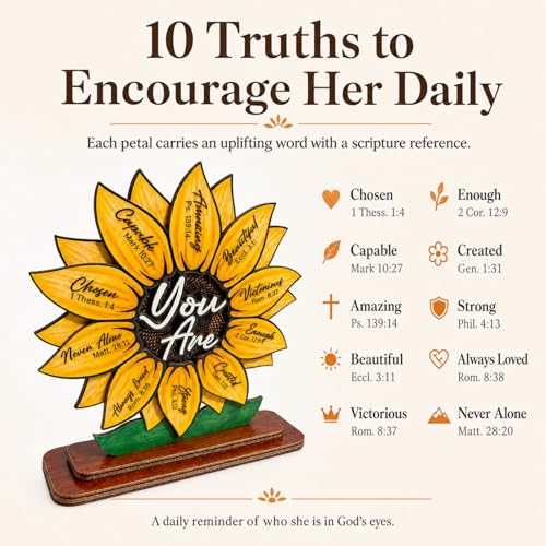 Faith Sunflower Plaque - Heartfelt Gift for Women & Teachers
