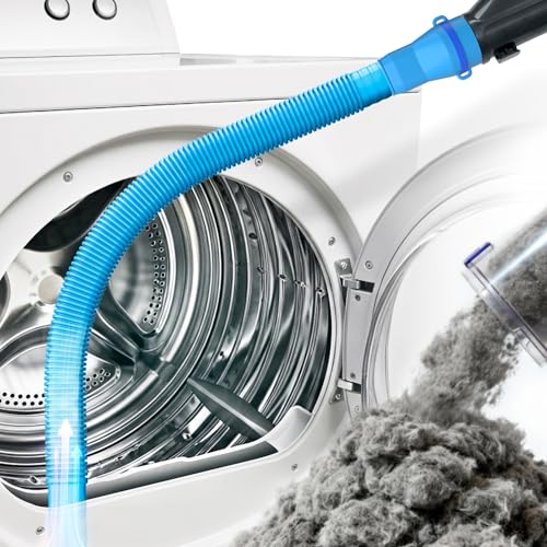 Holikme Dryer Vent Cleaner Kit - Universal Vacuum Hose Attachment (1-Piece, Blue)