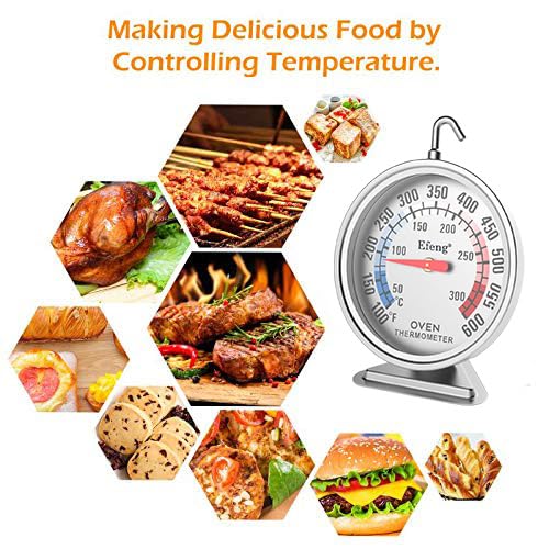 Efeng Oven Thermometer 2-Pack, Large Dial 100-600°F for Gas & Electric Ovens