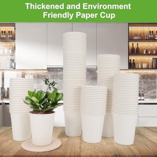 8 Oz Disposable Paper Coffee Cups - 120 Pack for Parties & Travel