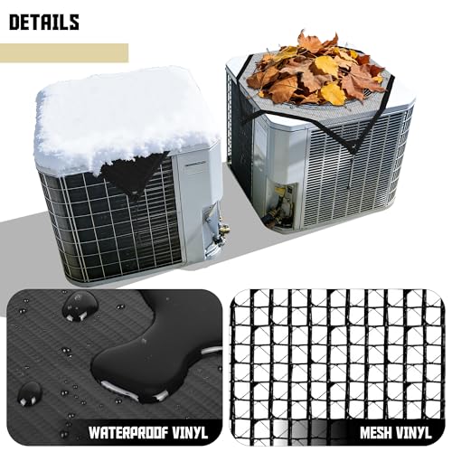 TANG 32" x 32" Breathable Air Conditioner Cover with Bungee Cords