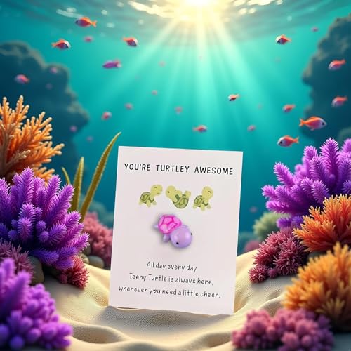 Mini Pocket Hug Turtle with Inspirational Card - Turtley Awesome Gift