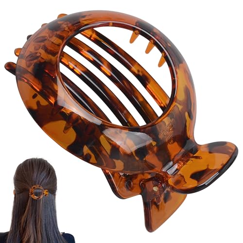 AEGYPIUS Flat Hair Claw Clip - Dark Brown Travel-Friendly Hair Accessory
