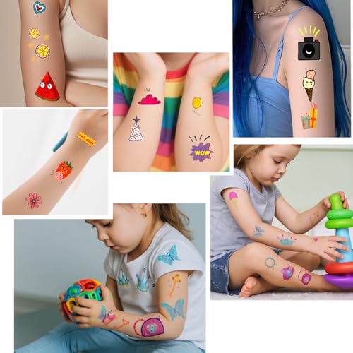 Glow in the Dark Temporary Tattoos for Kids 210 Pcs