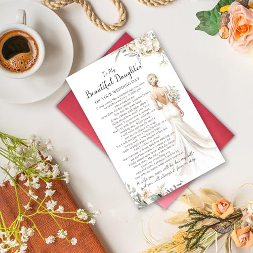 To My Daughter on Your Wedding Day Card - Heartfelt Gift from Parents