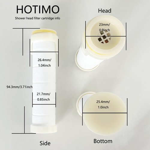 HOTIMO Filtered Shower Head with Handheld - High Pressure 3 Spray Modes Showerhead with Filters, 12 Replaceable Water Softener Filters for Hard Water | Ion Shower Drops Head with 75" Anti-Burst Hose