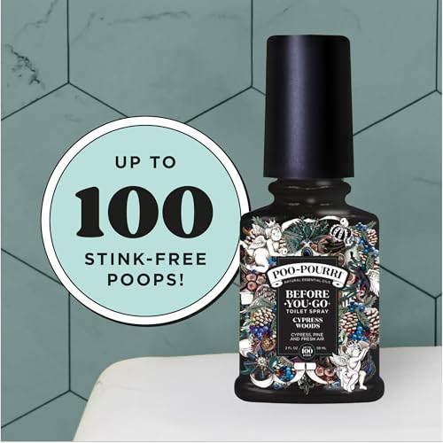 Poo-Pourri Before-You-Go Toilet Spray, Cypress Woods, 2 Fl Oz (2 Pack)