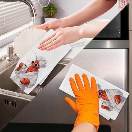 Lobster Hand Towels - Funny Coastal Decor, 16x24 Inch