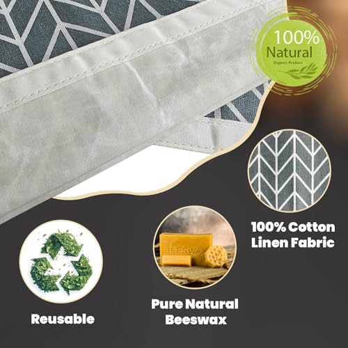 MINGJYLES Beeswax Bread Bags - 2 Pack Extra Large 12.6” x 16.3”