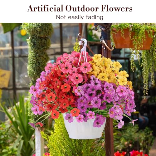 20 Bundles of UV Resistant Artificial Daisy Flowers for Outdoor Decor