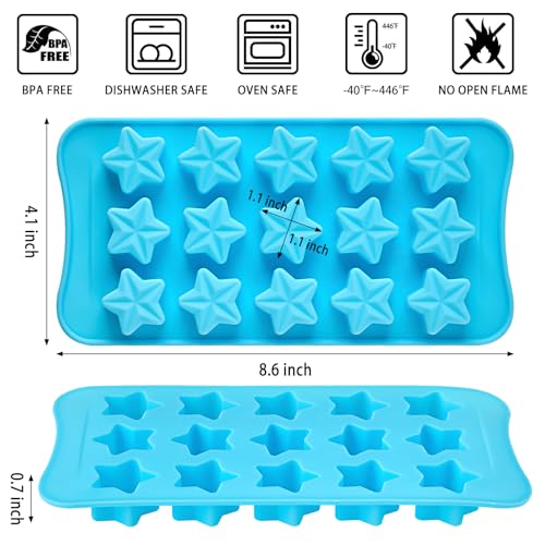 Flower Silicone Molds for Chocolate and Crafts, 6-Piece Food Grade BPA-Free Set