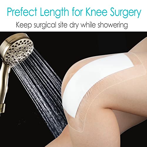 14 Pack 4"x10" Waterproof Adhesive Island Dressing for Knee Replacement Post-Surgery Recovery Bordered Gauze Bandages with Non-Stick Pad for Hip Surgical Incision Care Shower Protection