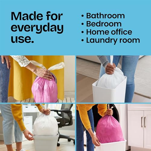 Glad Odorshield Small Drawstring Trash Bags 4 Gal Beachside Breeze Febreze 34 Ct - Pack of 1