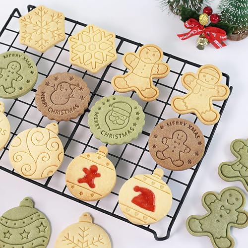 Xmas Gingerbread Man Cookie Cutters Set - 10 Pcs for Christmas Baking & Decor - Variation of THIS listing