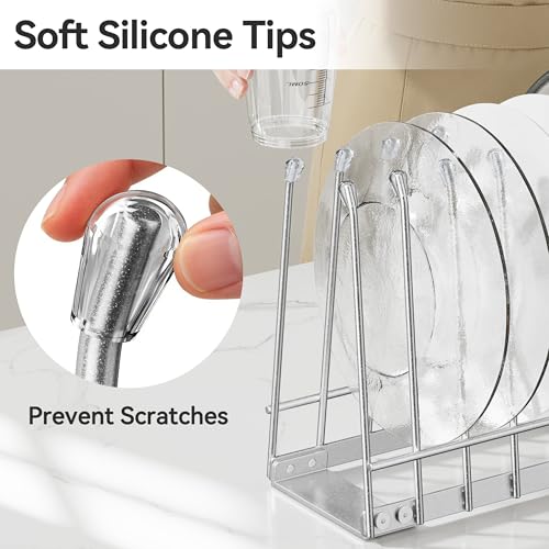 Metal Reusable Bag and Bottle Drying Rack - Silver Kitchen Organizer