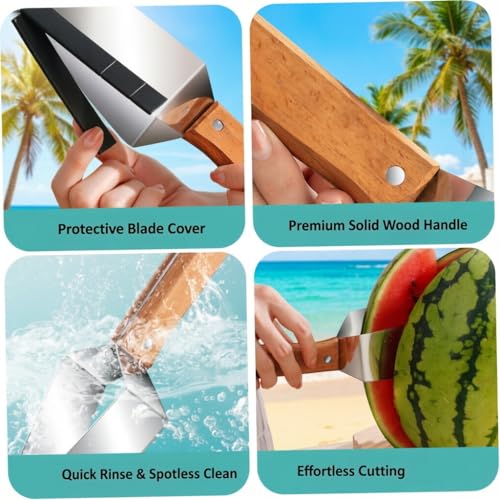 Stainless Steel Triangle Watermelon Cutter - 2 Pack Slicer Set