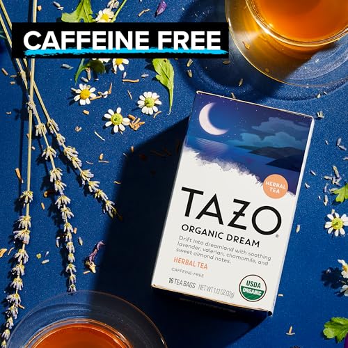 TAZO Organic DREAM Herbal Tea, Caffeine-Free Bedtime Blend, 96 Tea Bags