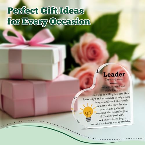 Acrylic Boss Appreciation Plaque - Thank You Gift for Leaders