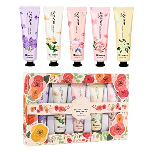Nineaccy Hand Cream Gift Set - 5-Pack Travel Size Moisturizing Lotion for Dry Skin