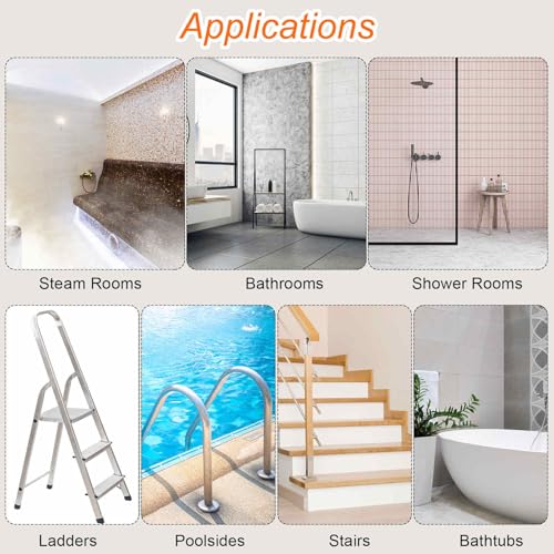 HARFINGTON 12pcs Blue Fish Bathtub Stickers - Non-Slip PEVA Shower Treads