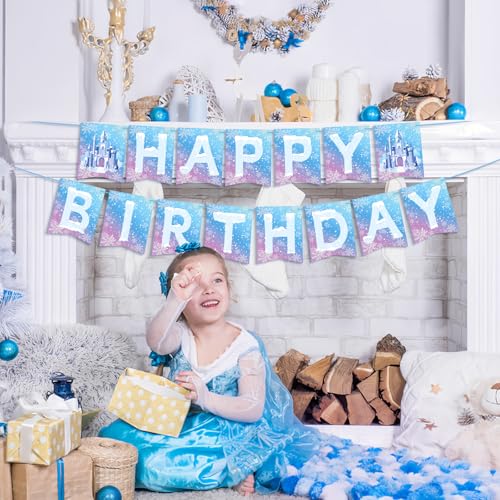 Frozen Birthday Banner - Happy Birthday Decorations for Kids