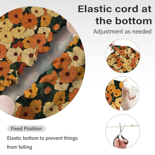 VYXVYX Floral Black Cat Plastic Bag Holder for Grocery Storage