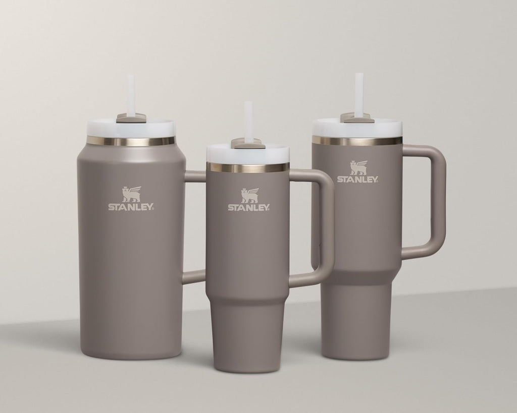 STANLEY Quencher H2.0 Tumbler - 64 oz Insulated Stainless Steel Cup with Handle & Straw | BPA-Free, Stone Color
