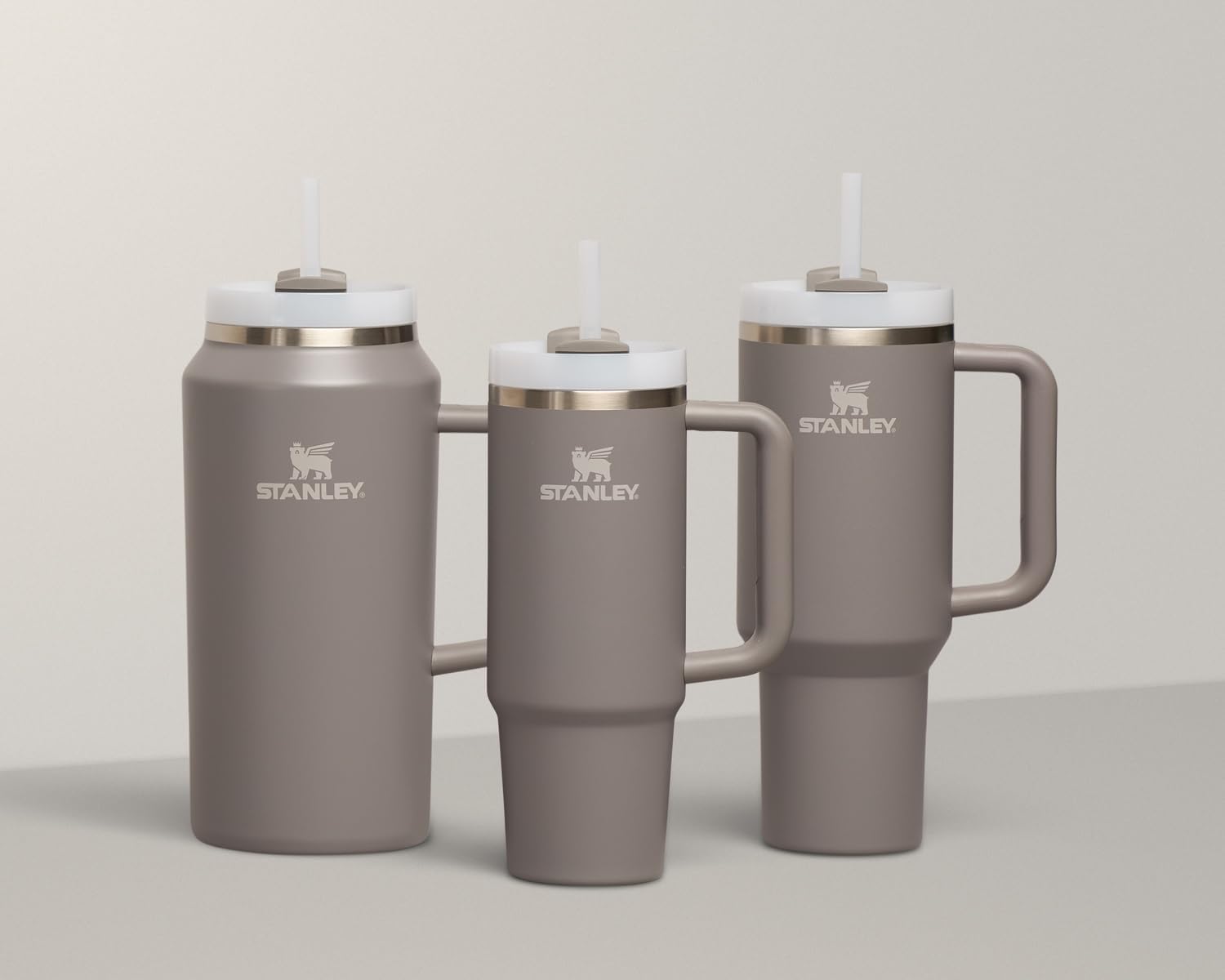 STANLEY Quencher H2.0 Tumbler - 64 oz Insulated Stainless Steel Cup with Handle & Straw | BPA-Free, Stone Color