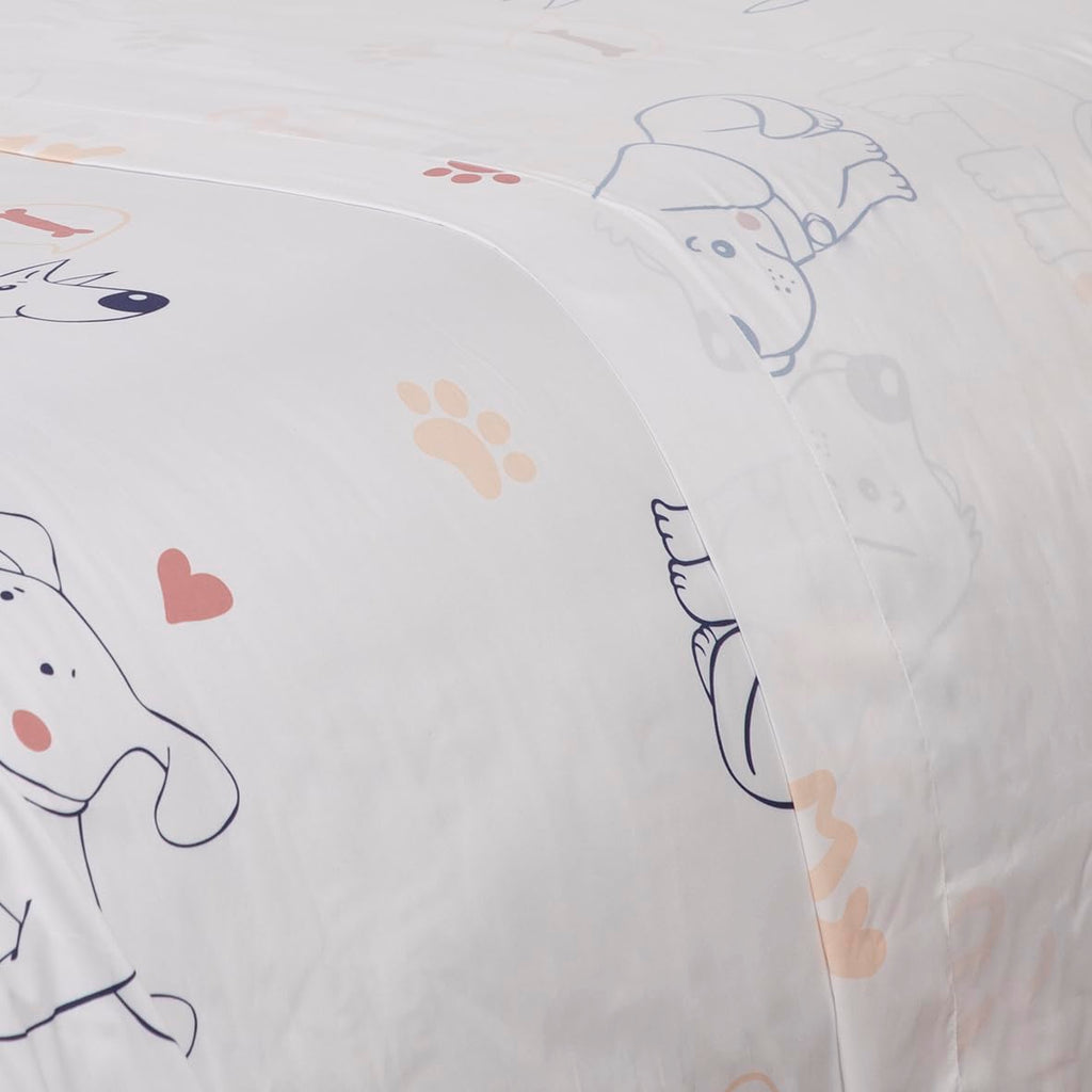 Comfy Deal Hight Thread Count Super Soft Microfiber Kid Breathable Bed Sheet Set with Pillowcase, Flat and Fitted Sheet (Twin, My Dog)