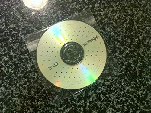 100 Pcs Clear CD DVD Sleeves - Resealable Plastic Discs Protectors