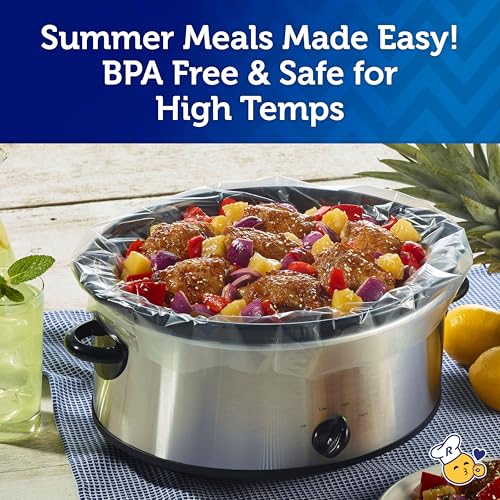 Reynolds Kitchens Slow Cooker Liners 6 Pack, Fits 3-8 Qt, BPA-Free, Easy Cleanup