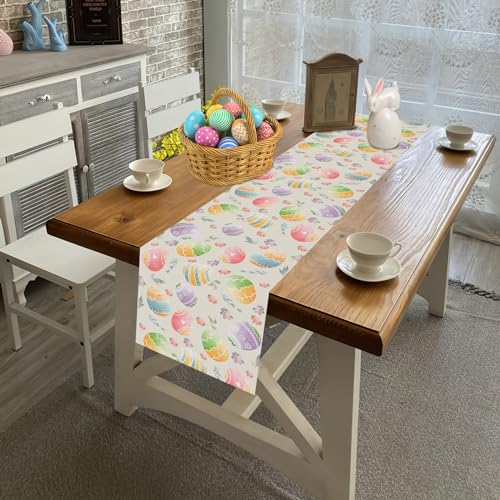 Easter Table Runner 13x72 Inches Spring Farmhouse Dining Table Decor