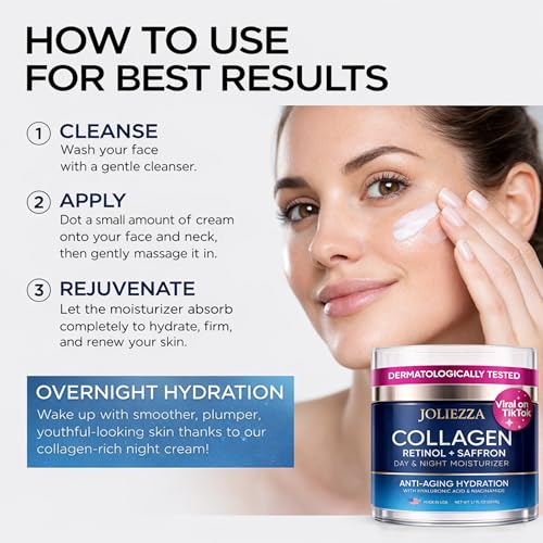 Joliezza Collagen Retinol Face Cream with Hyaluronic Acid & Vitamin C