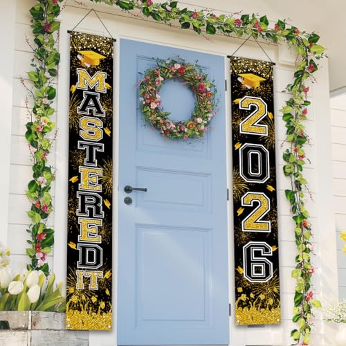 Graduation Decorations Banner - Class of 2026 Welcome Sign