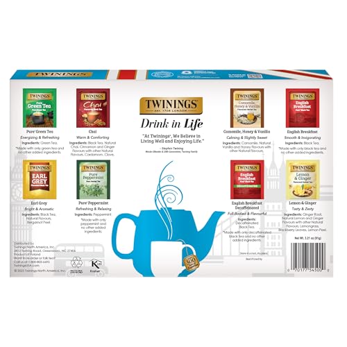 Twinings Classic Tea Collection Gift Box - 48 Individually Wrapped Tea Bags