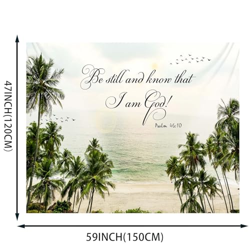 Christian Wall Tapestry - Be Still and Know That I Am God - 59x47