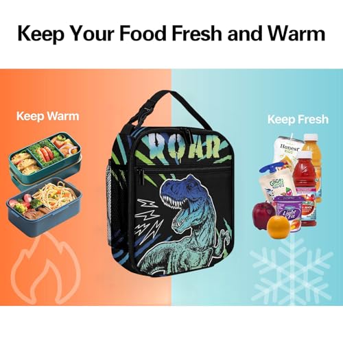 Insulated Lunch Bag for Work and Travel - Reusable Food Tote with Pockets