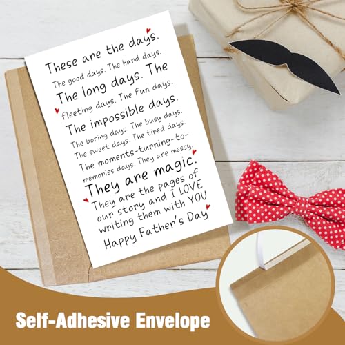 Sentimental Father's Day Card for Husband & Boyfriend - 8x5.3 Inch