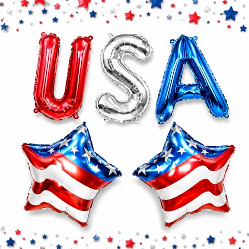 Patriotic USA Balloon Set for 4th of July Party Decor