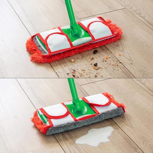 Old Home Kitchen Reversible Microfiber Mop Pads - 2 Pack, Washable