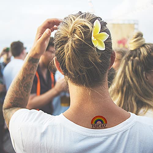 Rainbow Temporary Tattoos 10 Sheets Pride Parade Body Art Stickers