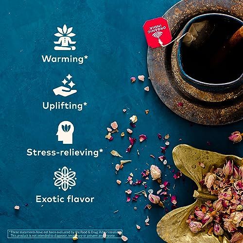 Organic India Tulsi Cinnamon Rose Tea Bags - 18 Count (Pack of 2)